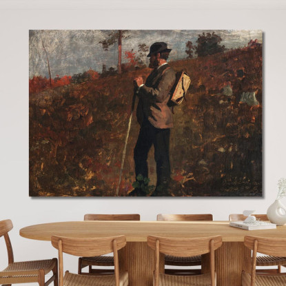 Mann Mit Rucksack Winslow Homer drucken auf leinwand