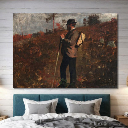 Mann Mit Rucksack Winslow Homer drucken auf leinwand