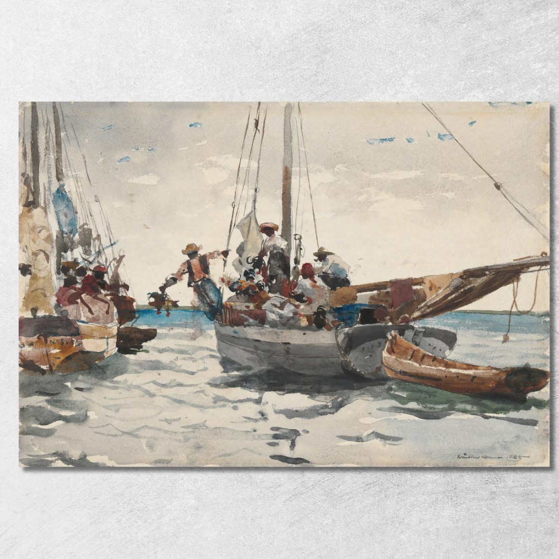 Scène De MarchéﾠNassau Winslow Homer tableau impression sur toile