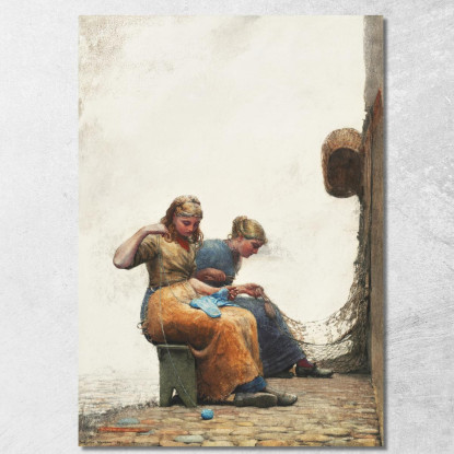 Réparer Les Filets Winslow Homer tableau impression sur toile