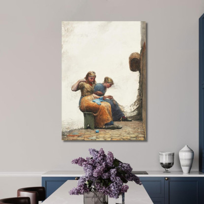 Remendando Las Redes Winslow Homer cuadro en lienzo