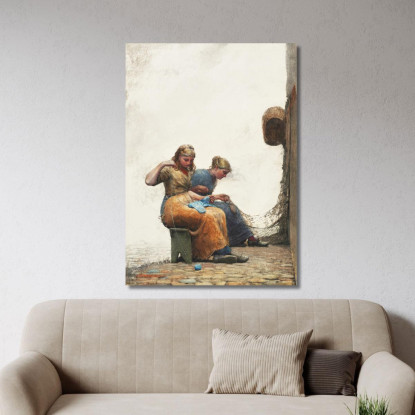 Remendando Las Redes Winslow Homer cuadro en lienzo
