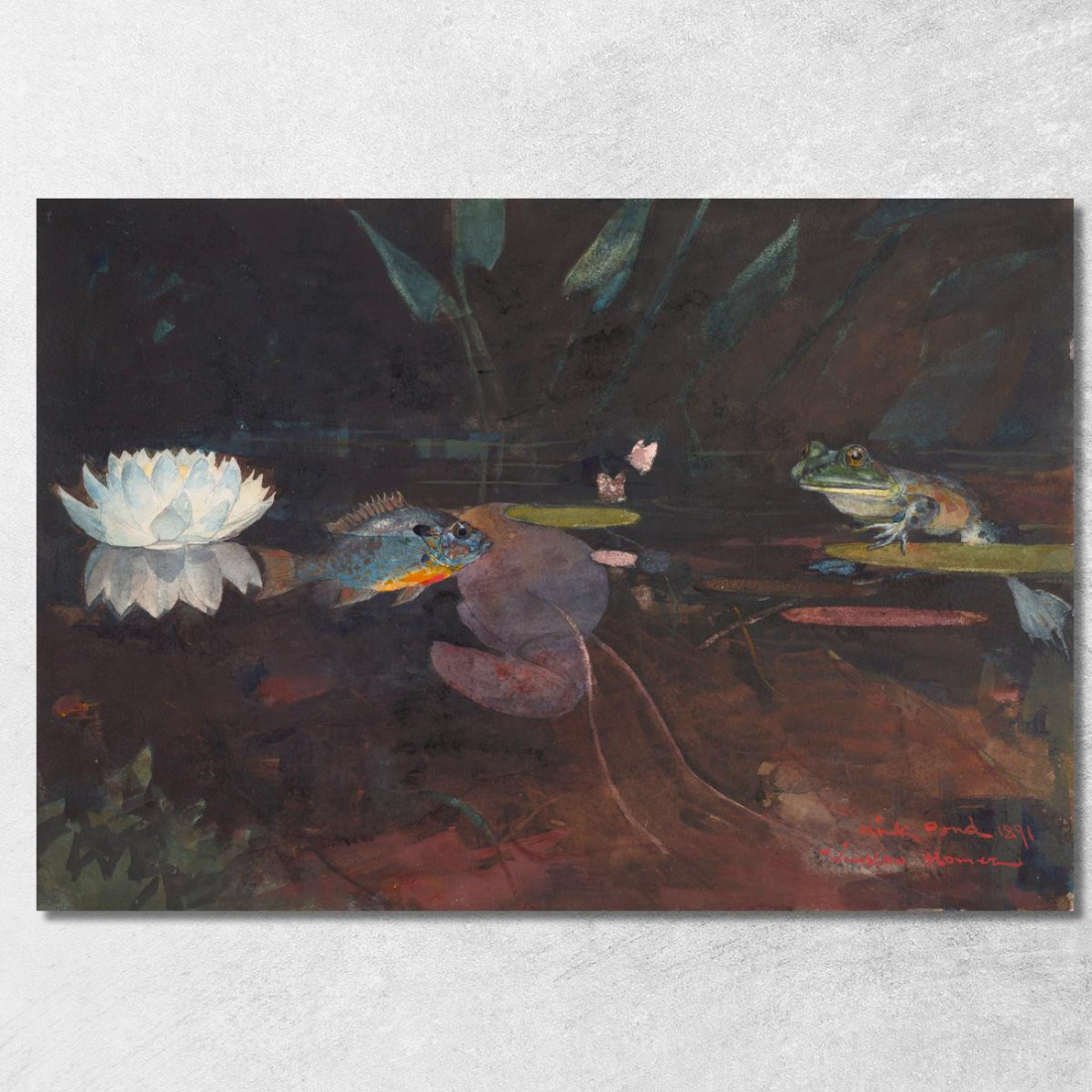 Nerzteich Winslow Homer drucken auf leinwand