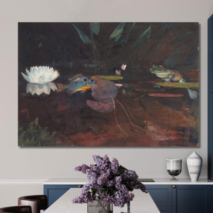 Nerzteich Winslow Homer drucken auf leinwand