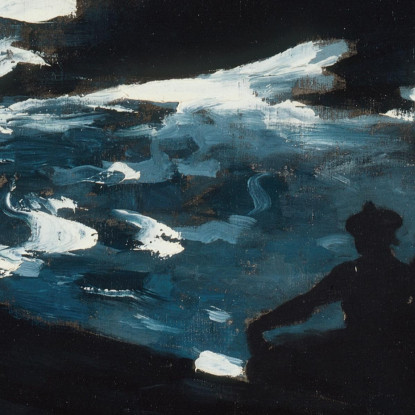 Clair De Lune Sur L'Eau Winslow Homer tableau impression sur toile