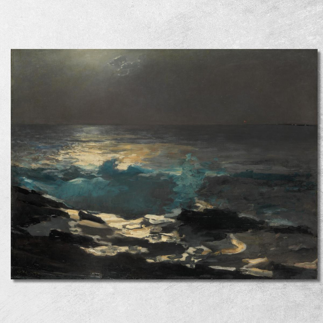Moonlight Wood Island Light Winslow Homer canvas print