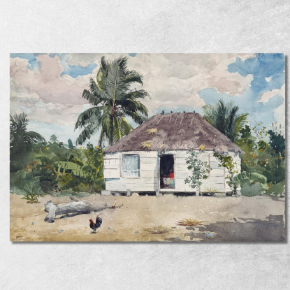 Cabaña Nativa En Nassau Winslow Homer cuadro en lienzo