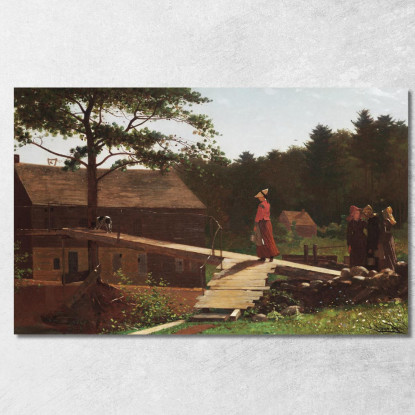 Vieux Moulin La Cloche Du Matin Winslow Homer tableau impression sur toile