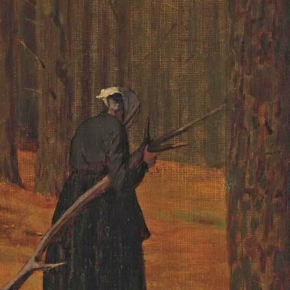 Vieille Femme Rassemblant Des Pédés Winslow Homer tableau impression sur toile