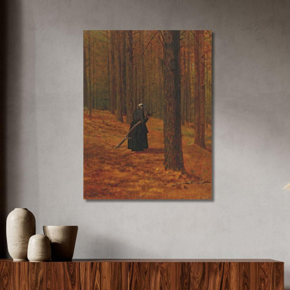 Vecchia Donna Che Raccoglie Fascine Winslow Homer quadro stampato su tela