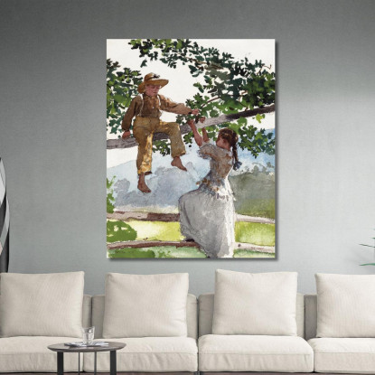 Sur La Clôture Winslow Homer tableau impression sur toile