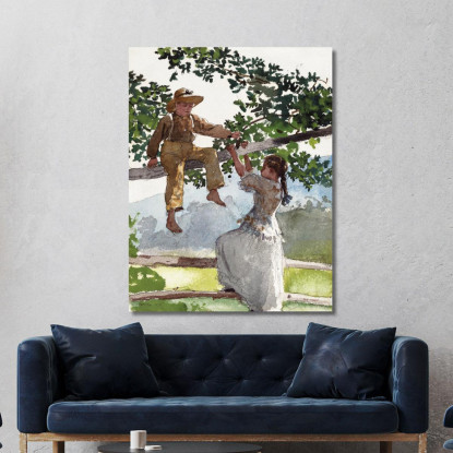 Sur La Clôture Winslow Homer tableau impression sur toile