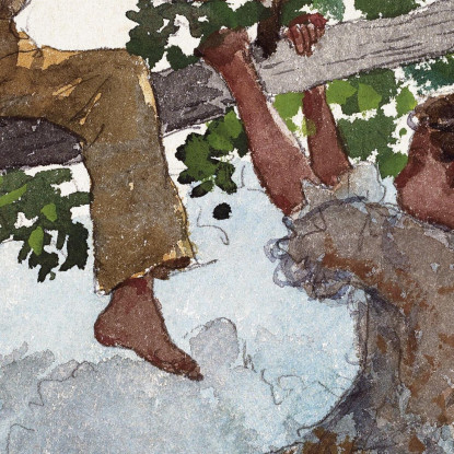 Sur La Clôture Winslow Homer tableau impression sur toile