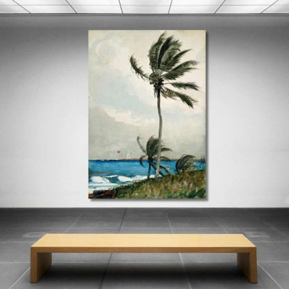 Palma Nassau Winslow Homer quadro stampato su tela