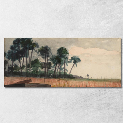 Palme Rosse Winslow Homer quadro stampato su tela