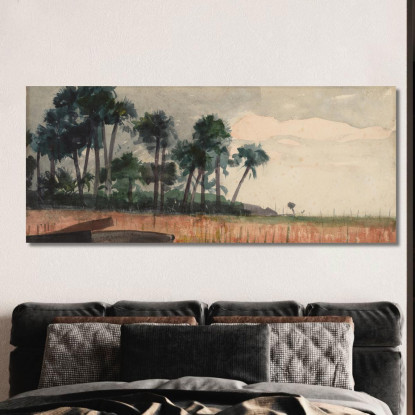 Palmen Rot Winslow Homer drucken auf leinwand