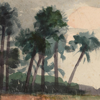 Palmen Rot Winslow Homer drucken auf leinwand