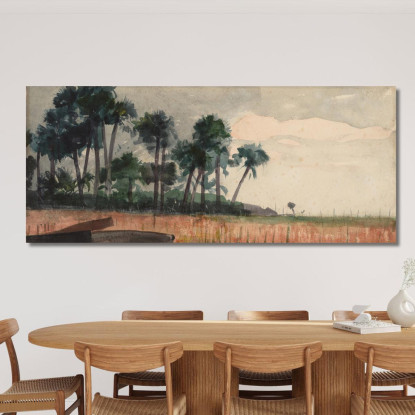 Palmen Rot Winslow Homer drucken auf leinwand