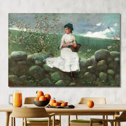 Fiori Di Pesco Winslow Homer quadro stampato su tela