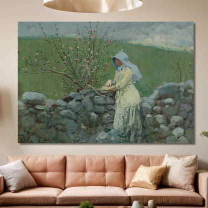Peach Blossoms Winslow Homer canvas print