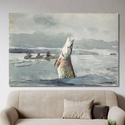 Pike Lake St. John Ouananiche Fishing Winslow Homer canvas print