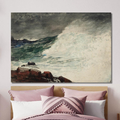 La Vague Déferlante Du Cou De Prout Winslow Homer tableau impression sur toile