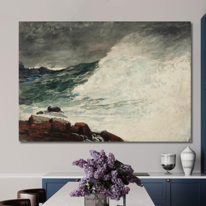 La Vague Déferlante Du Cou De Prout Winslow Homer tableau impression sur toile