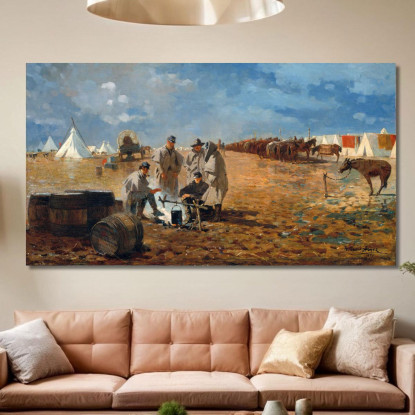 Jour De Pluie Au Camp Winslow Homer tableau impression sur toile