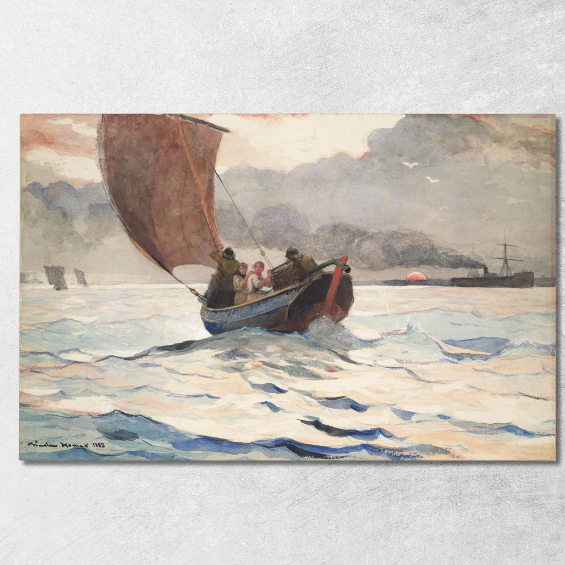 Barcos De Pesca Que Regresan Winslow Homer cuadro en lienzo