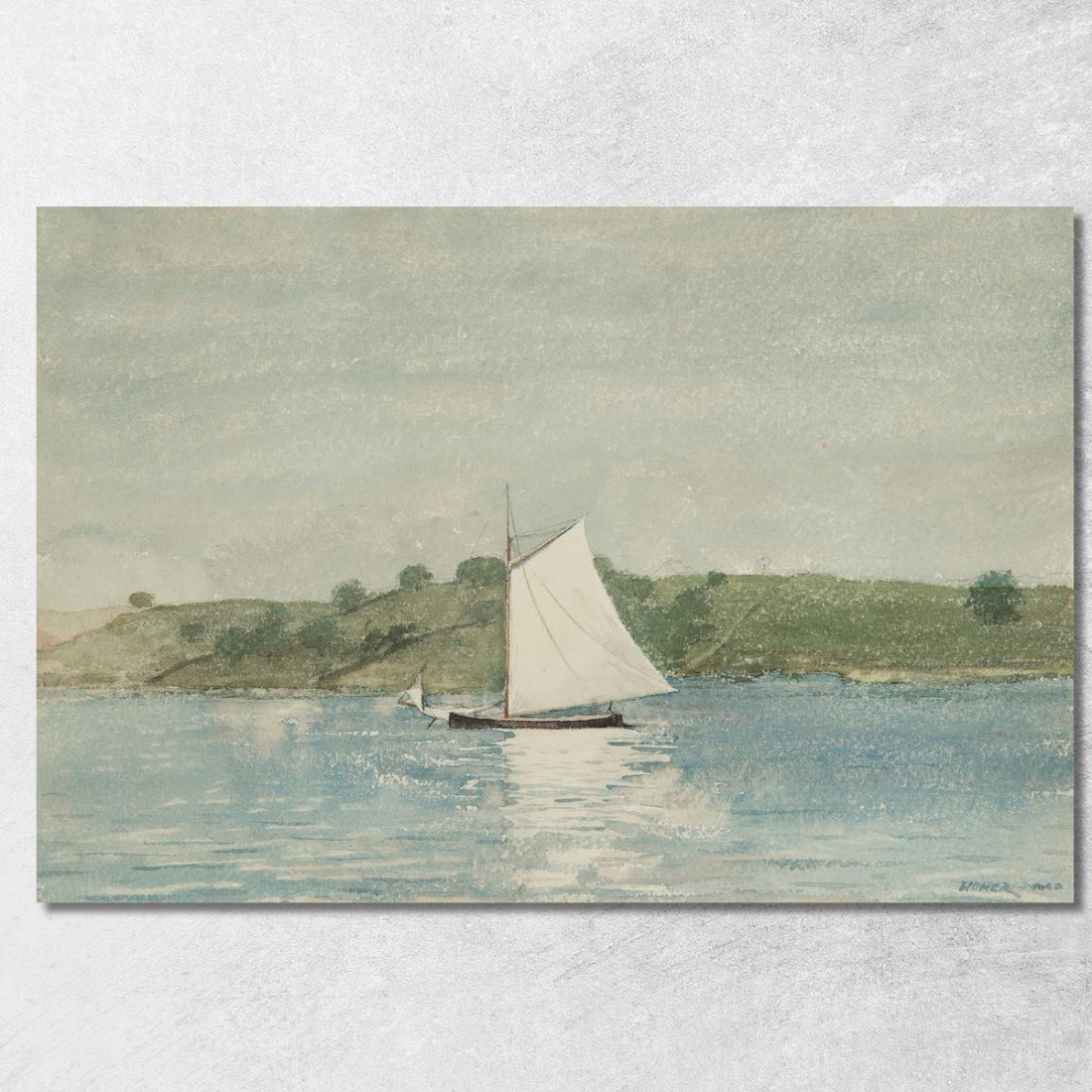 Navigation En Eaux Calmes Winslow Homer tableau impression sur toile