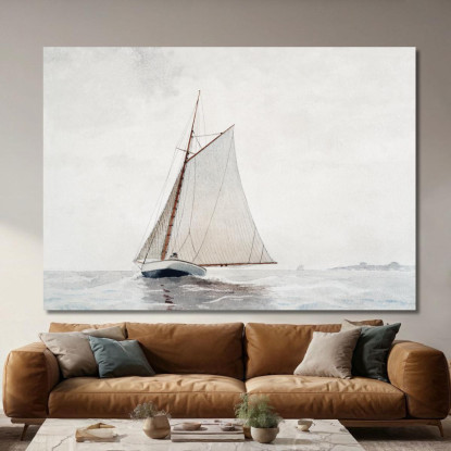 Salpando Al Largo Di Gloucester Winslow Homer quadro stampato su tela