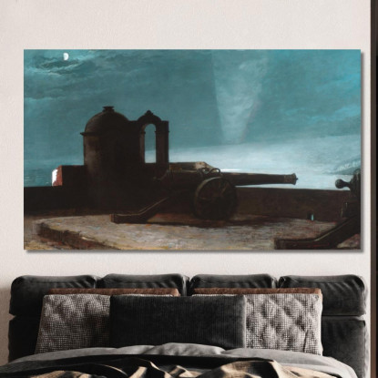 Proiettore Sull'Ingresso Del Porto Di Santiago De Cuba Winslow Homer quadro stampato su tela