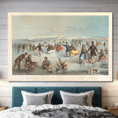 Schlittschuhlaufen Im Central Park New York Winslow Homer drucken auf leinwand