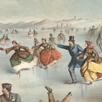 Schlittschuhlaufen Im Central Park New York Winslow Homer drucken auf leinwand