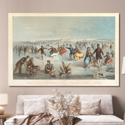 Schlittschuhlaufen Im Central Park New York Winslow Homer drucken auf leinwand