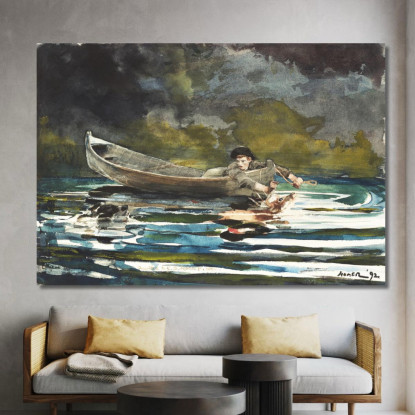 Schizzo Per Segugio E Cacciatore Winslow Homer quadro stampato su tela