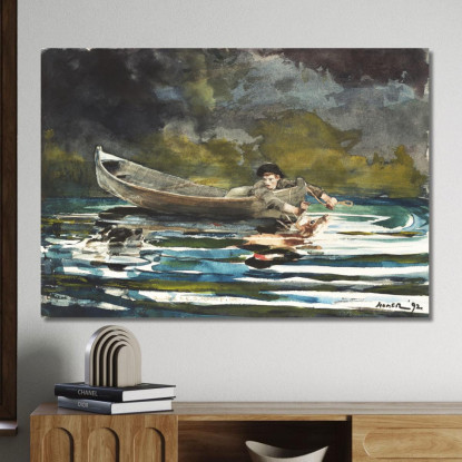 Skizze Für Hund Und Jäger Winslow Homer drucken auf leinwand