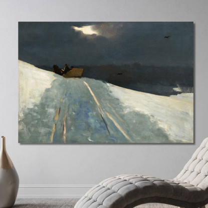 Paseo En Trineo Winslow Homer cuadro en lienzo