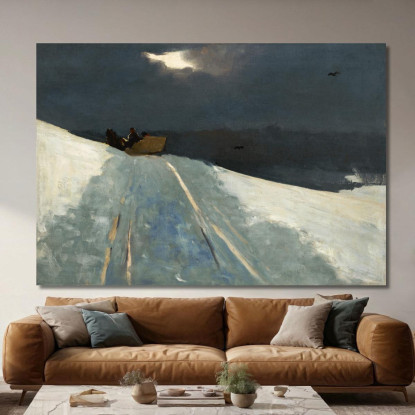Paseo En Trineo Winslow Homer cuadro en lienzo
