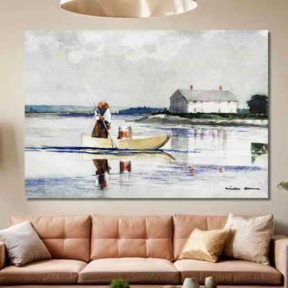 Spearing Eels Winslow Homer canvas print