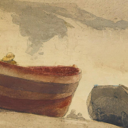 Tormenta En La Costa Inglesa Winslow Homer cuadro en lienzo