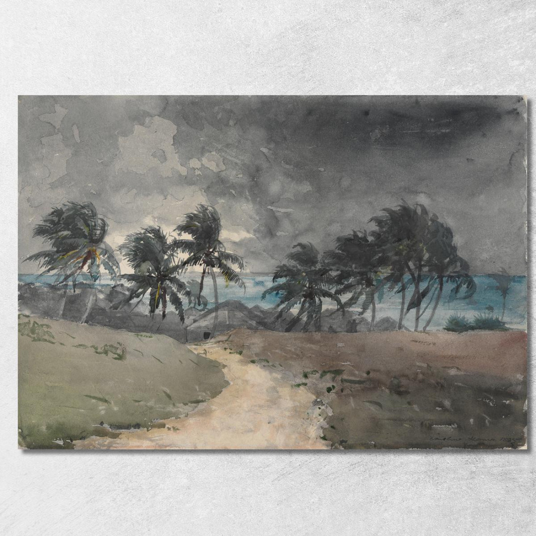 TempêteﾠBahamas Winslow Homer tableau impression sur toile