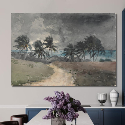 TempêteﾠBahamas Winslow Homer tableau impression sur toile