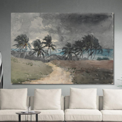 TempêteﾠBahamas Winslow Homer tableau impression sur toile