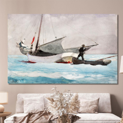 Segel Verstauen Winslow Homer drucken auf leinwand