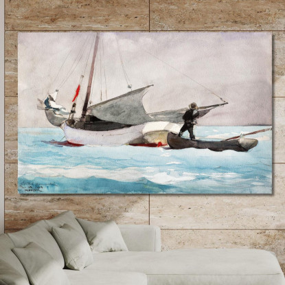 Segel Verstauen Winslow Homer drucken auf leinwand