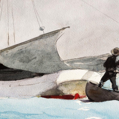 Segel Verstauen Winslow Homer drucken auf leinwand
