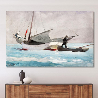Segel Verstauen Winslow Homer drucken auf leinwand