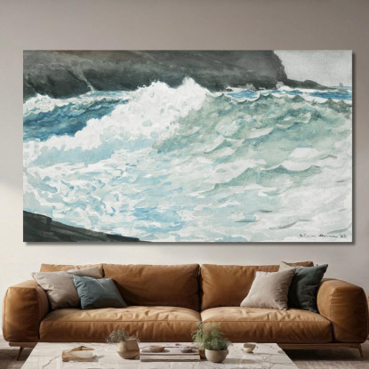 Collo Di Surf Prout Winslow Homer quadro stampato su tela