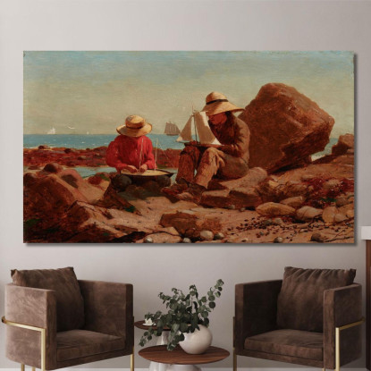 I Costruttori Di Barche Winslow Homer quadro stampato su tela